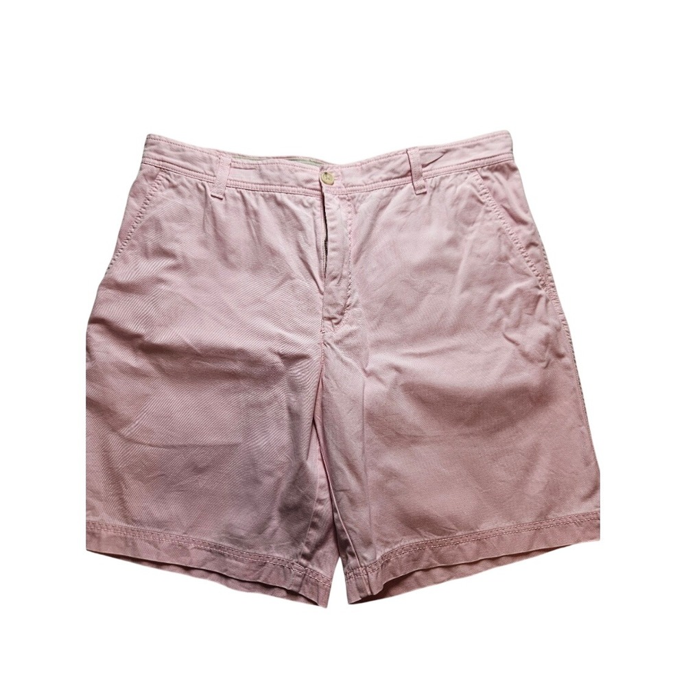 IZOD Saltwater Mens Pink Cotton Twill Flat Front‎ Chino Shorts Size 38